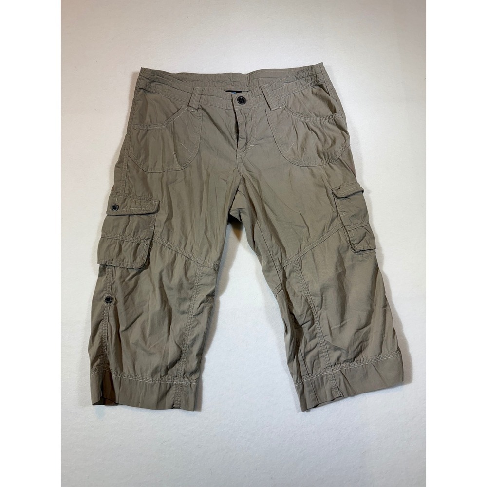 Kuhl Women's Khaki Convertible Cargo Capri Pants Size 8